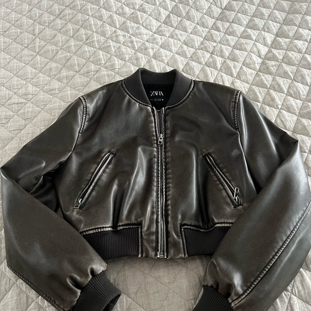 Zara brown Women's Bomber Jacket